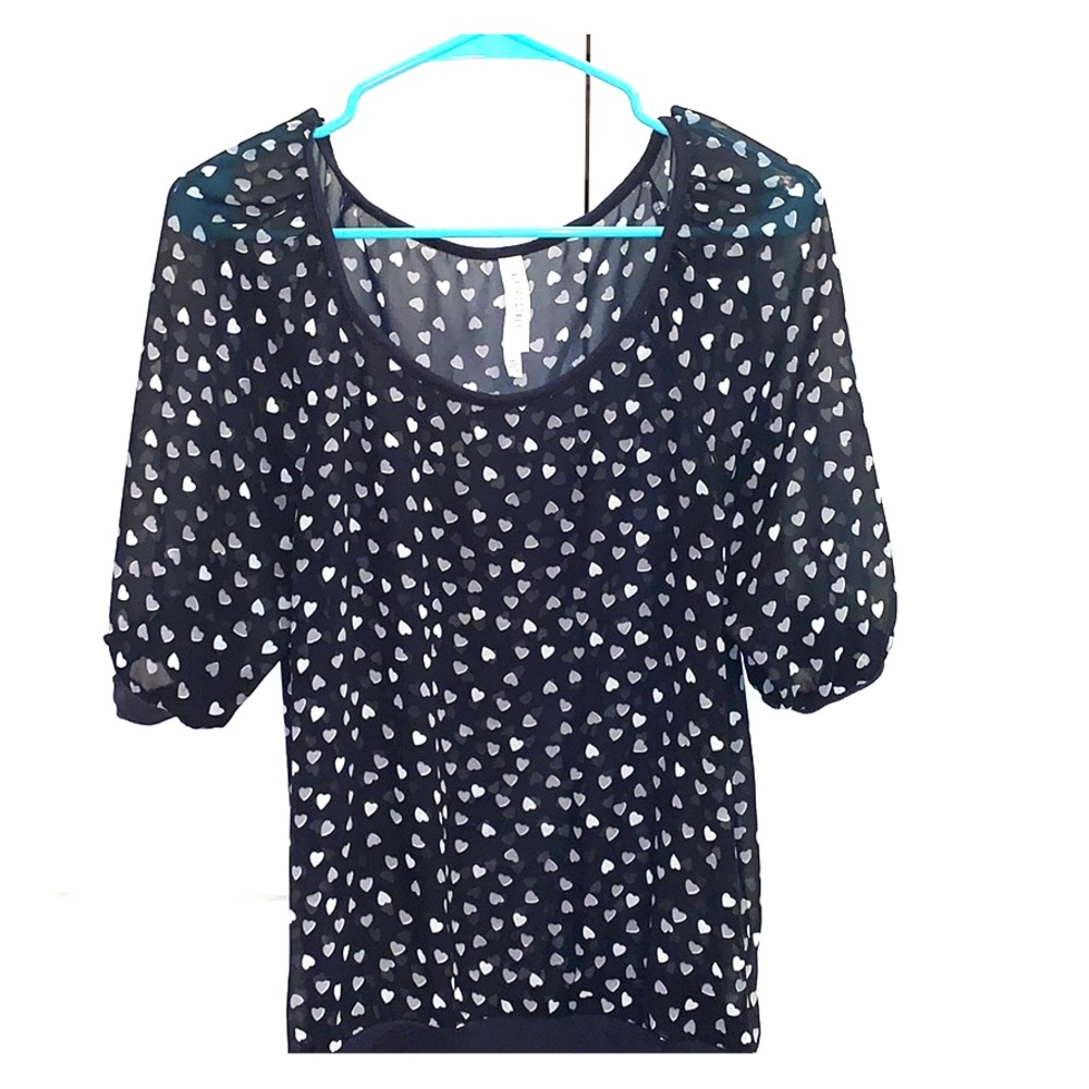 Sheer 3/4 Sleeve Top